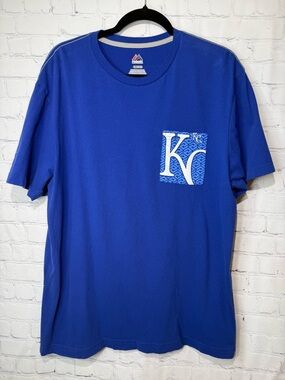 Majestic KC Royals size XL blue short sleeve t-shirt